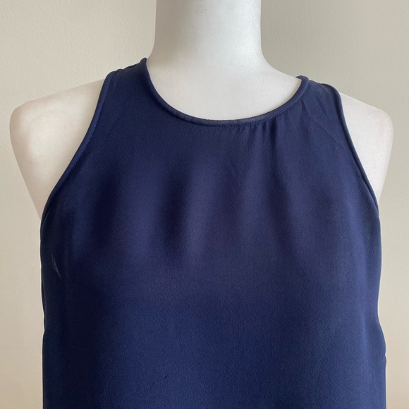 J. Crew Navy Blue Viscose Tank - Picture 2 of 9